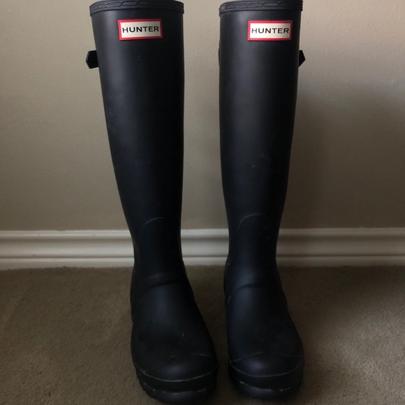 COPY - HUNTER original tall adjustable black rain boots - Picture 6 of 8